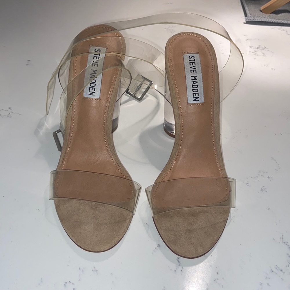 Steve Madden Clear Strappy Heels